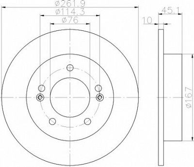 HELLA PAGID 8dd355118301 -  Тормозной диск